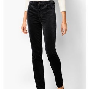 Talbots NWT black velveteen straight leg p…